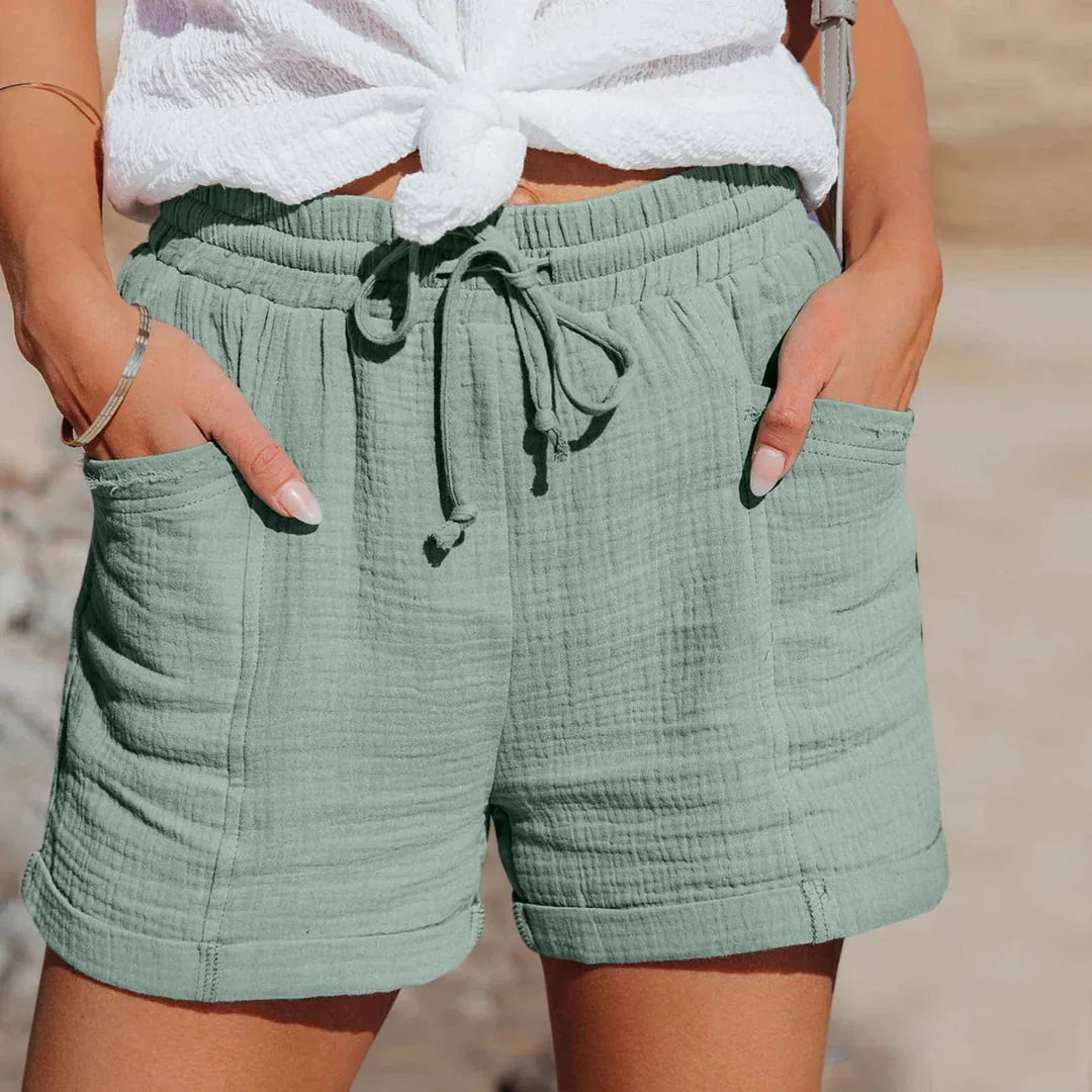 Women's Breezy Summer Shorts - Drawstring Waist - Comfort Fit