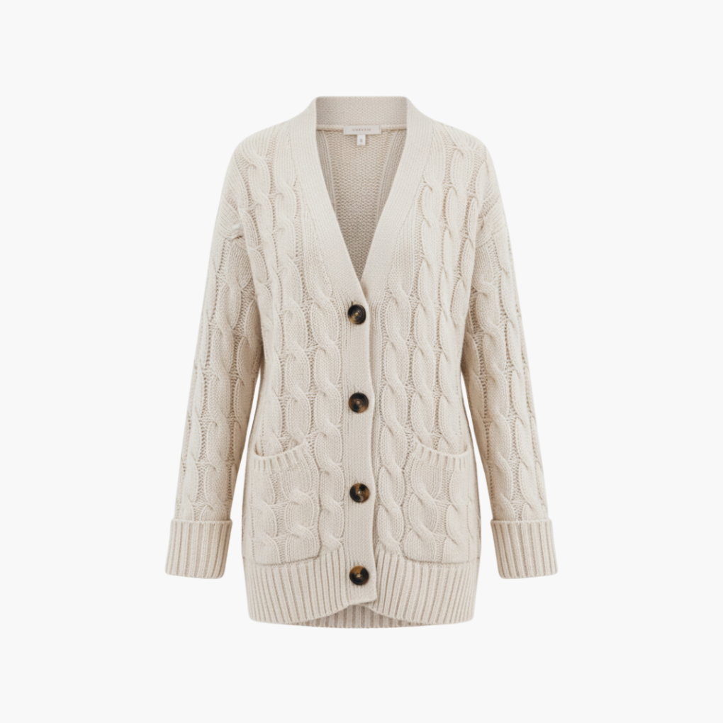 Women's Button-Up Cardigan with Pockets