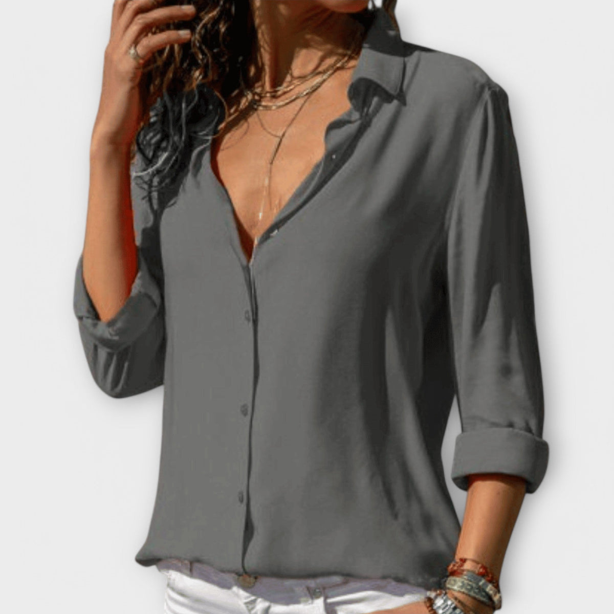 Women's Chic Blouse for Office & Evening Elegance