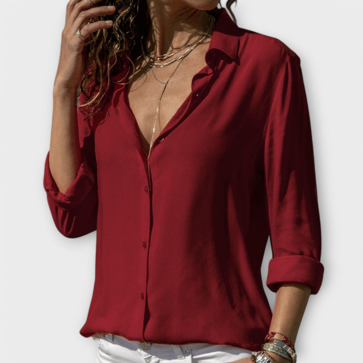 Women's Chic Blouse for Office & Evening Elegance