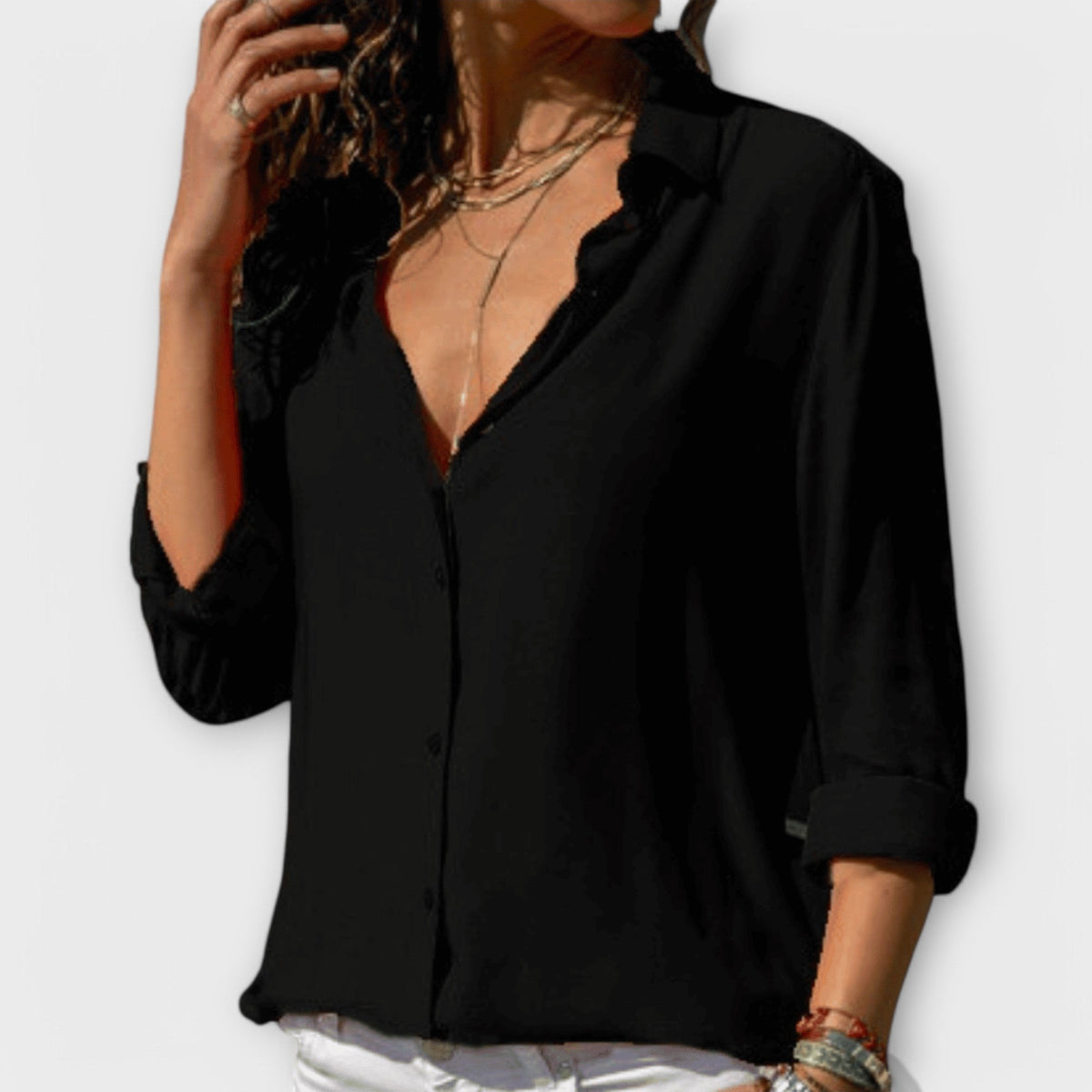 Women's Chic Blouse for Office & Evening Elegance