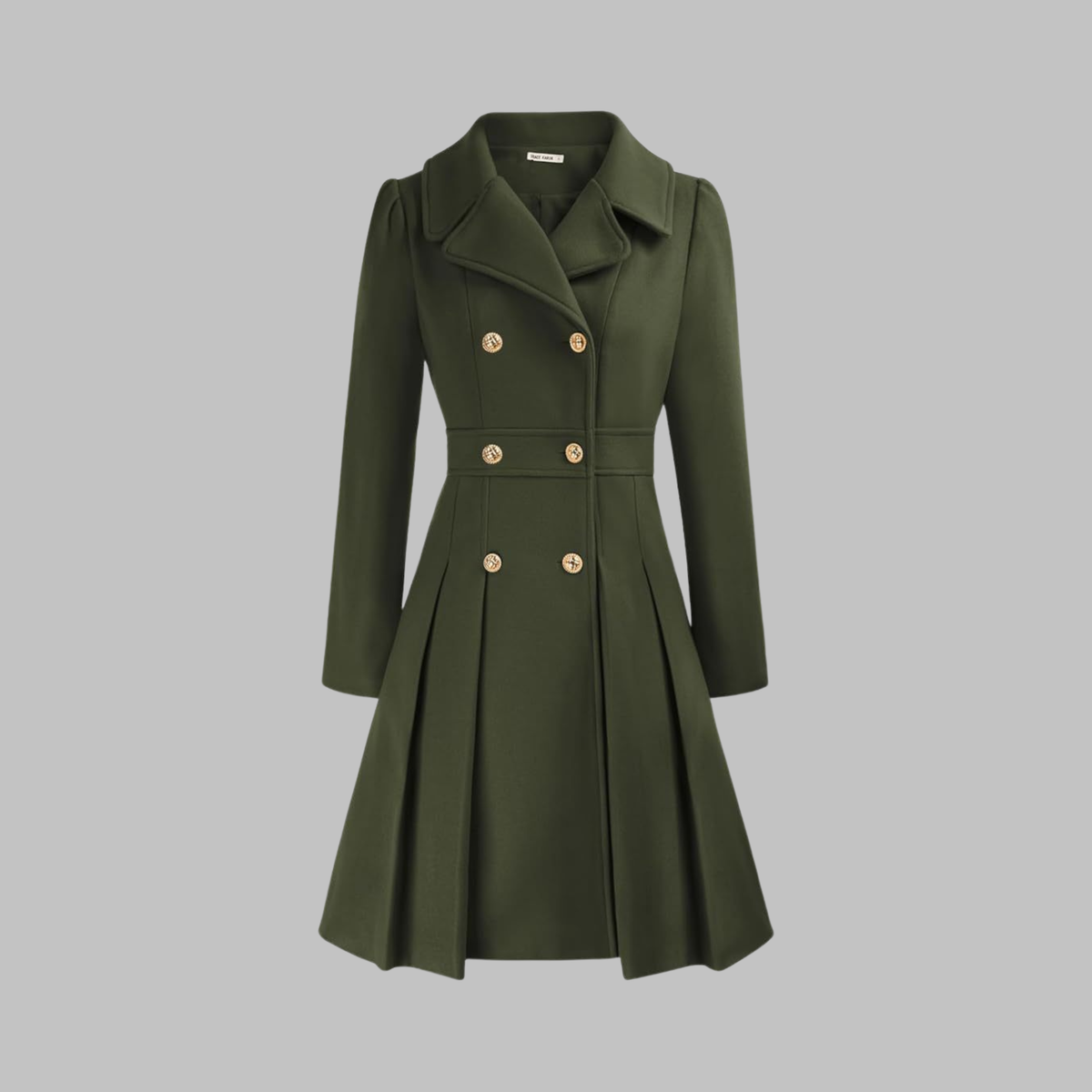 Women's Classy Double-Breasted Long-Sleeve Coat