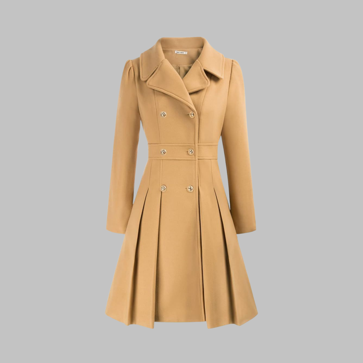 Women's Classy Double-Breasted Long-Sleeve Coat