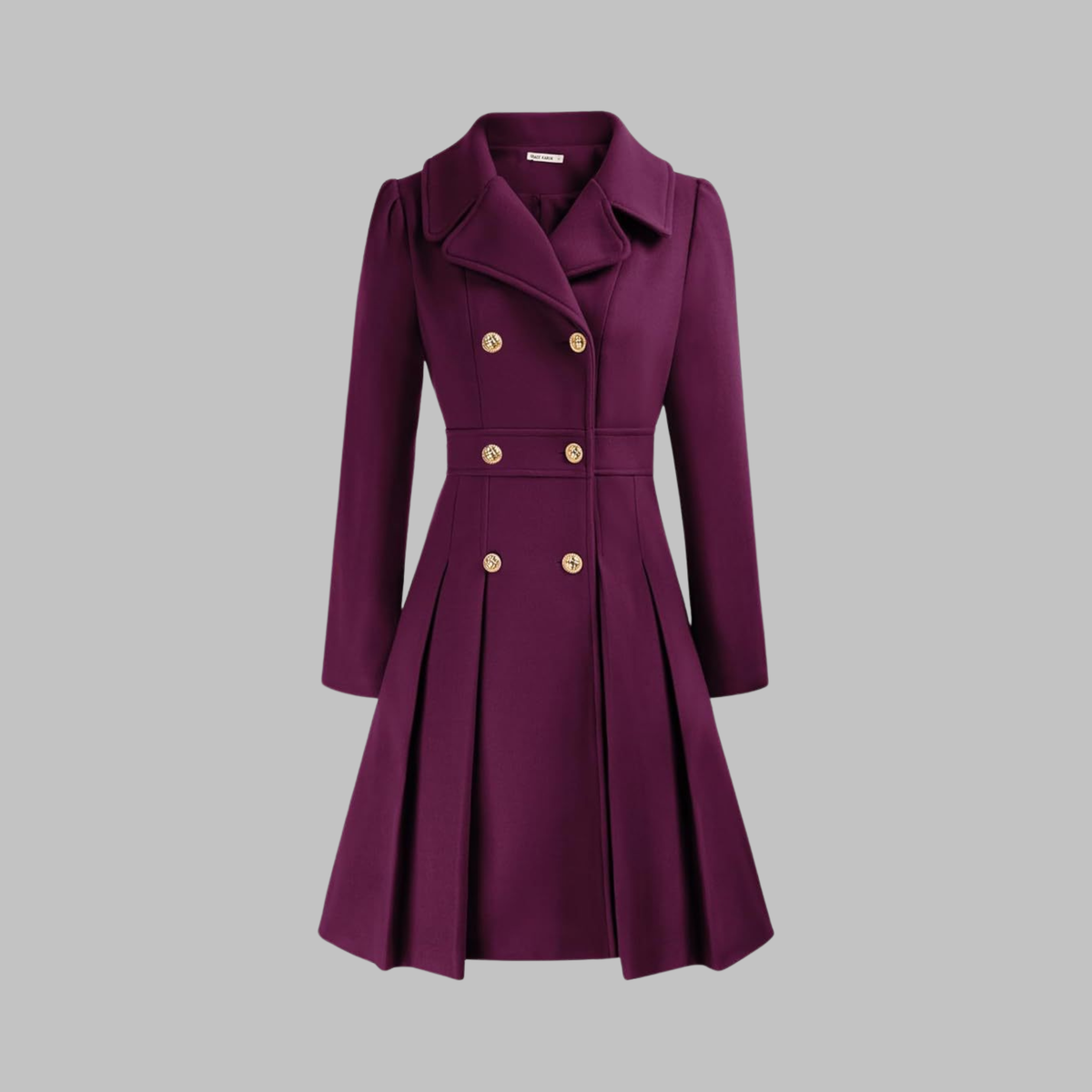 Women's Classy Double-Breasted Long-Sleeve Coat