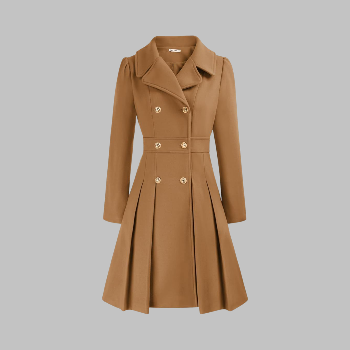 Women's Classy Double-Breasted Long-Sleeve Coat