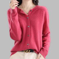 Women's Crew Neck Cardigan