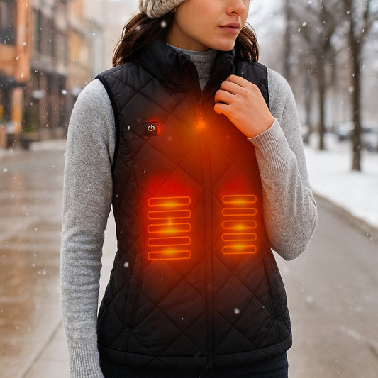 Women's Electrically Heated Vest for Winter and Outdoors