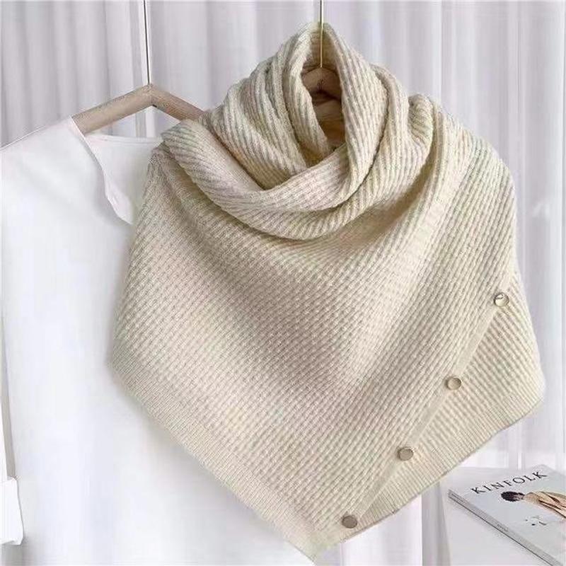 Women's Elegant Shawl - Monochrome Design