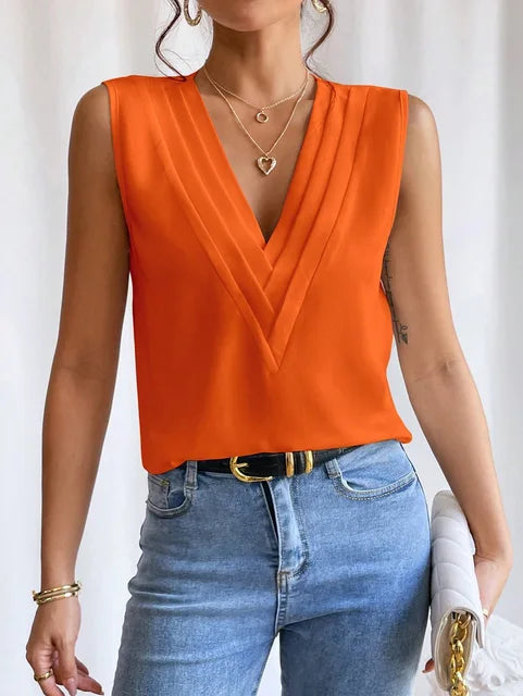 Women's Elegant Sleeveless Blouse