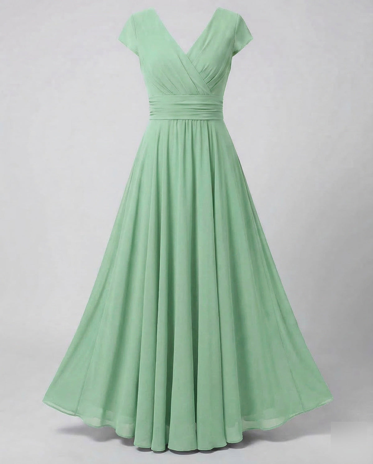 Women's Evening Maxi Dress with Pleated Swing Skirt