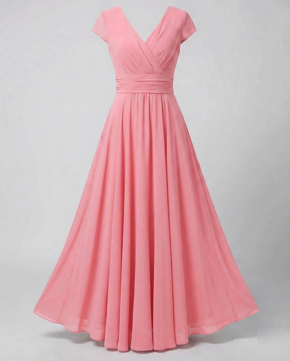 Women's Evening Maxi Dress with Pleated Swing Skirt