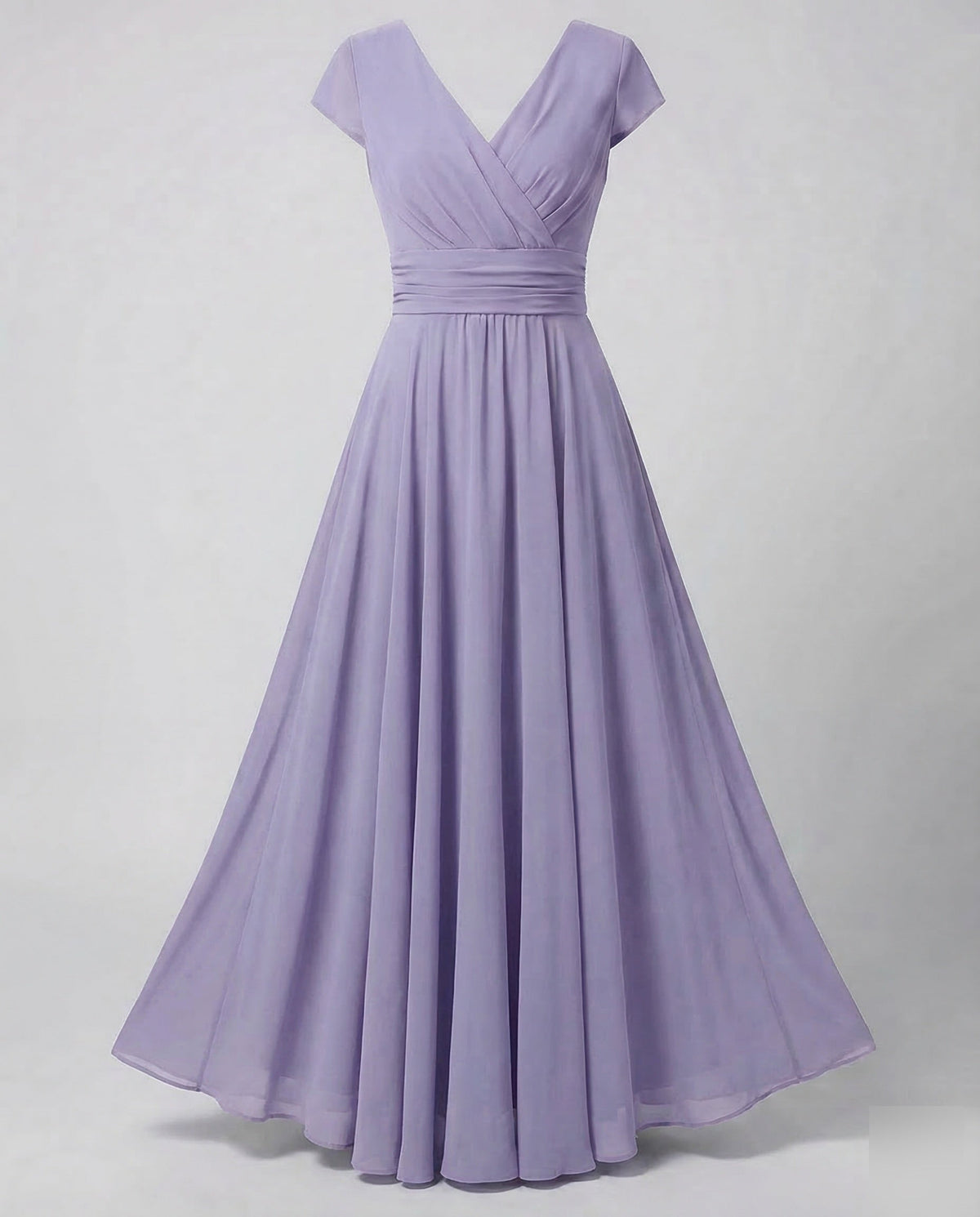 Women's Evening Maxi Dress with Pleated Swing Skirt