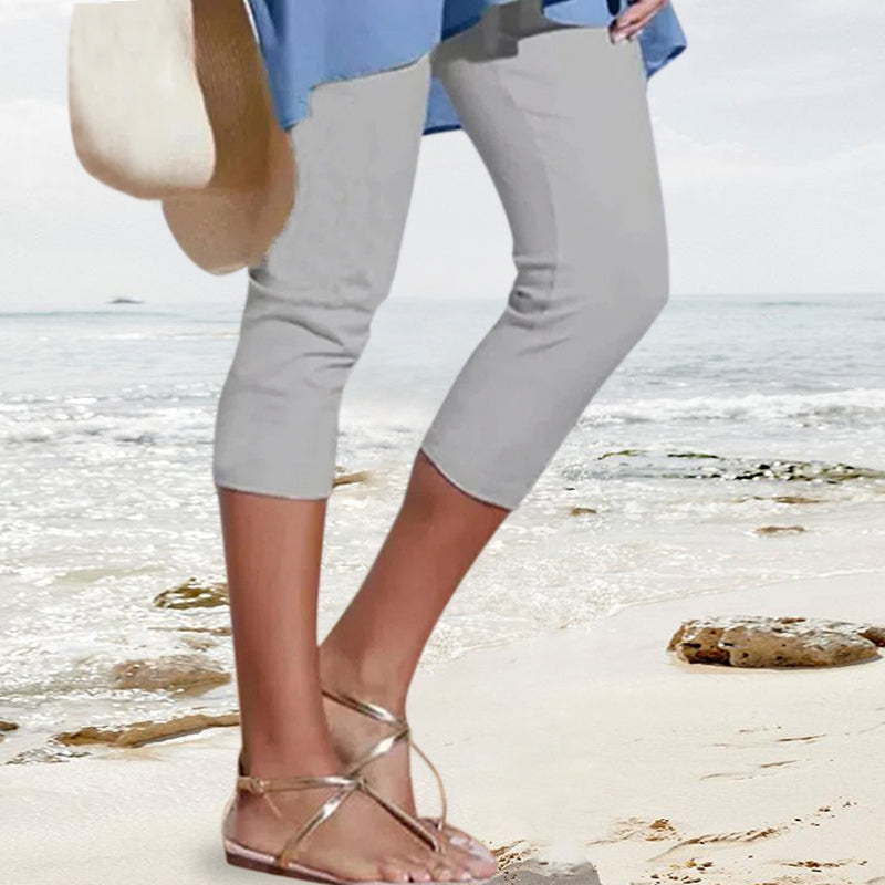 Women's High-Waisted Soft Knee-Length Leggings
