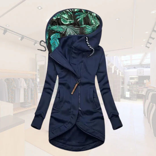 Women's Hooded Asymmetrical Longline Jacket