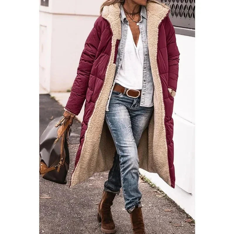 Women's Hooded Longline Puffer Jacket