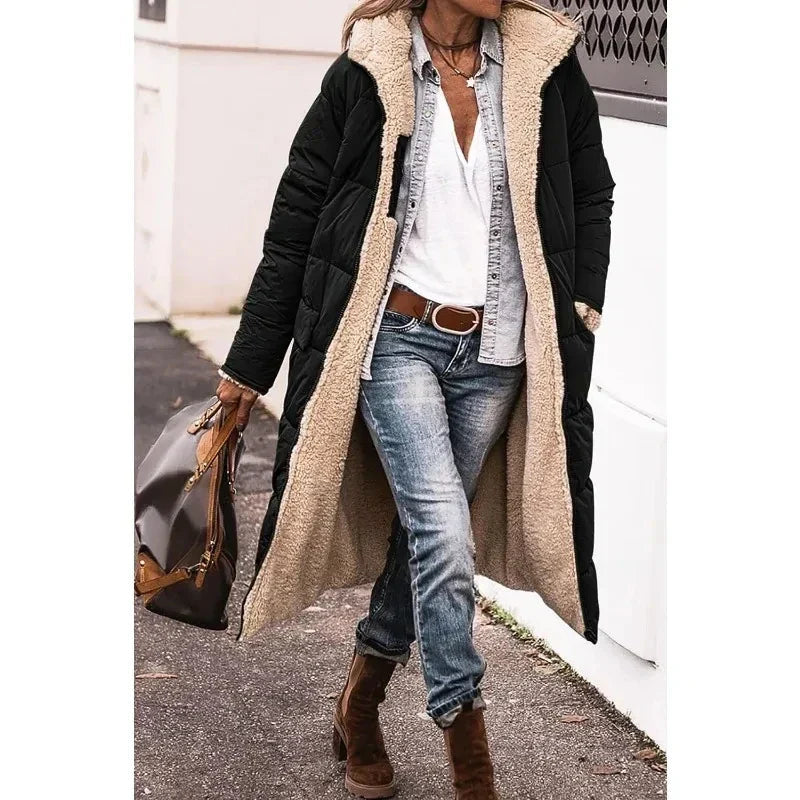 Women's Hooded Longline Puffer Jacket