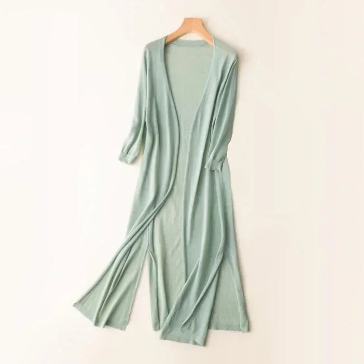 Women's Lightweight Open-Front Long Cardigan