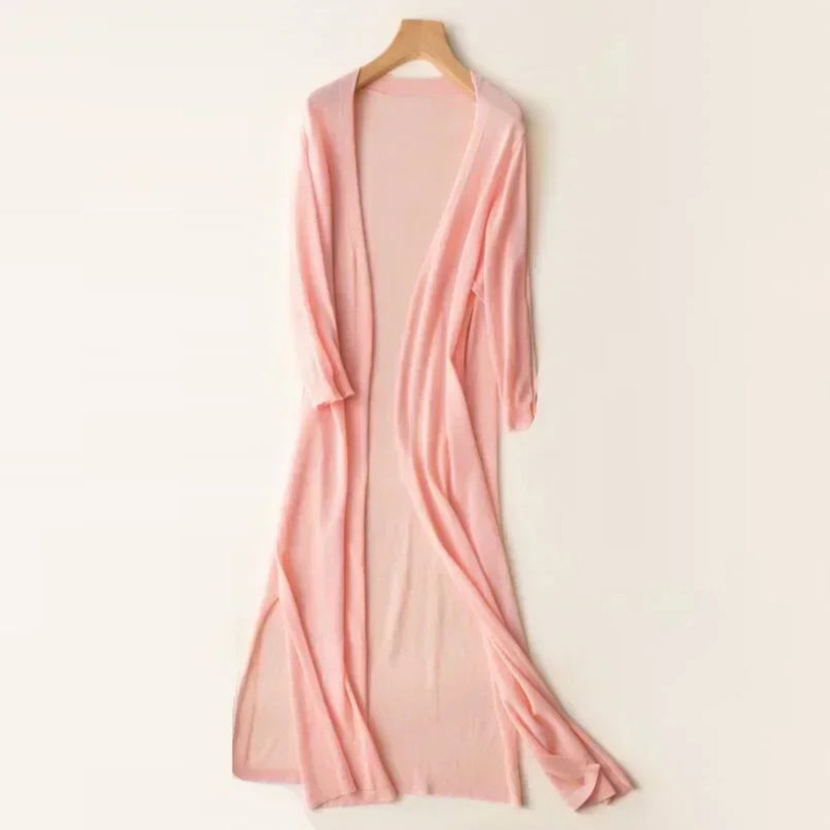 Women's Lightweight Open-Front Long Cardigan