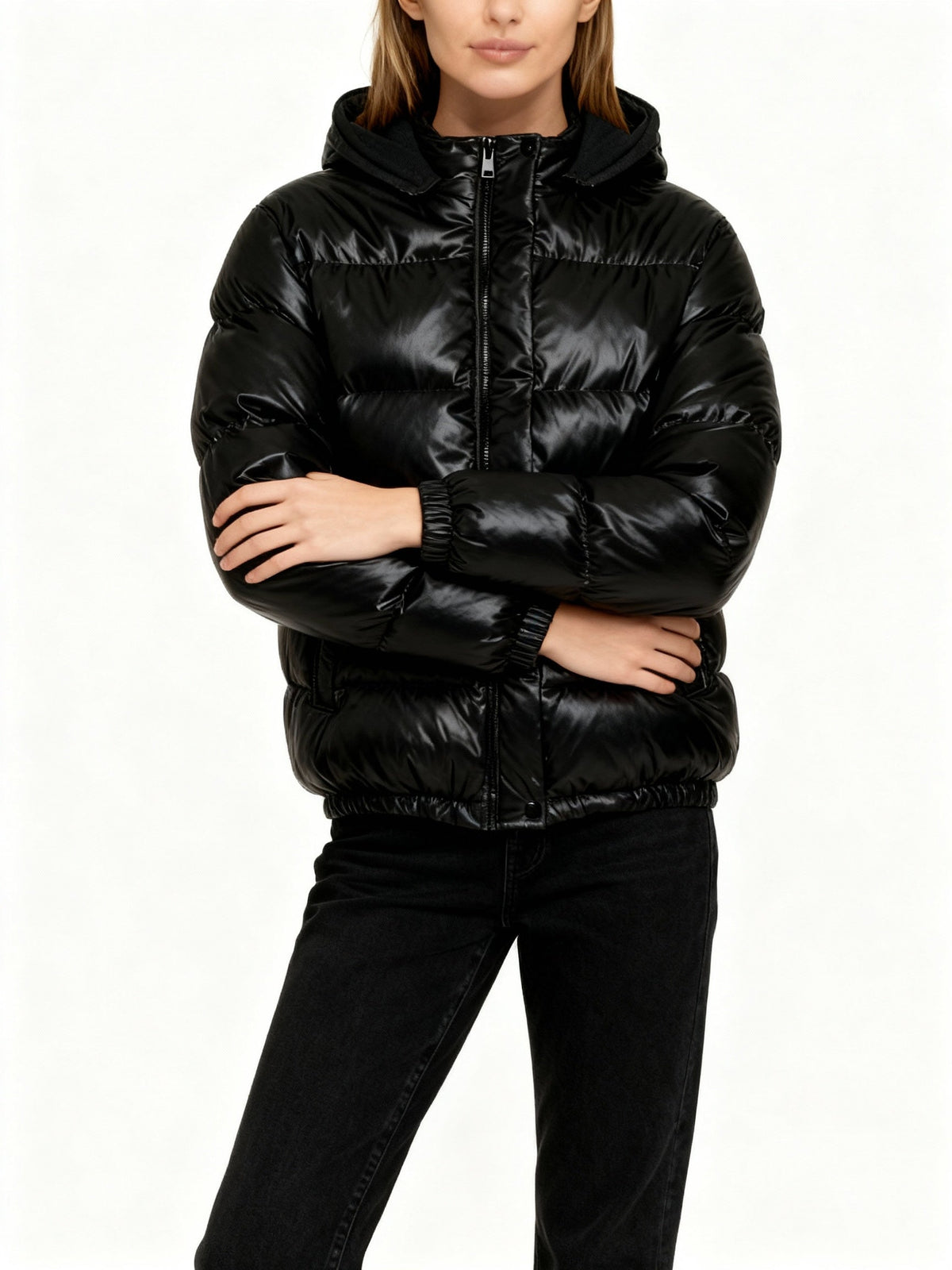 Women's Lightweight Shiny Puffer Jacket