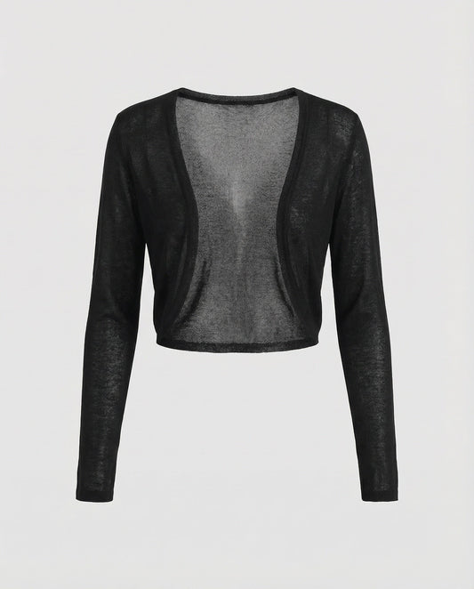Women's Long-Sleeve Fine- Bolero Cardigan