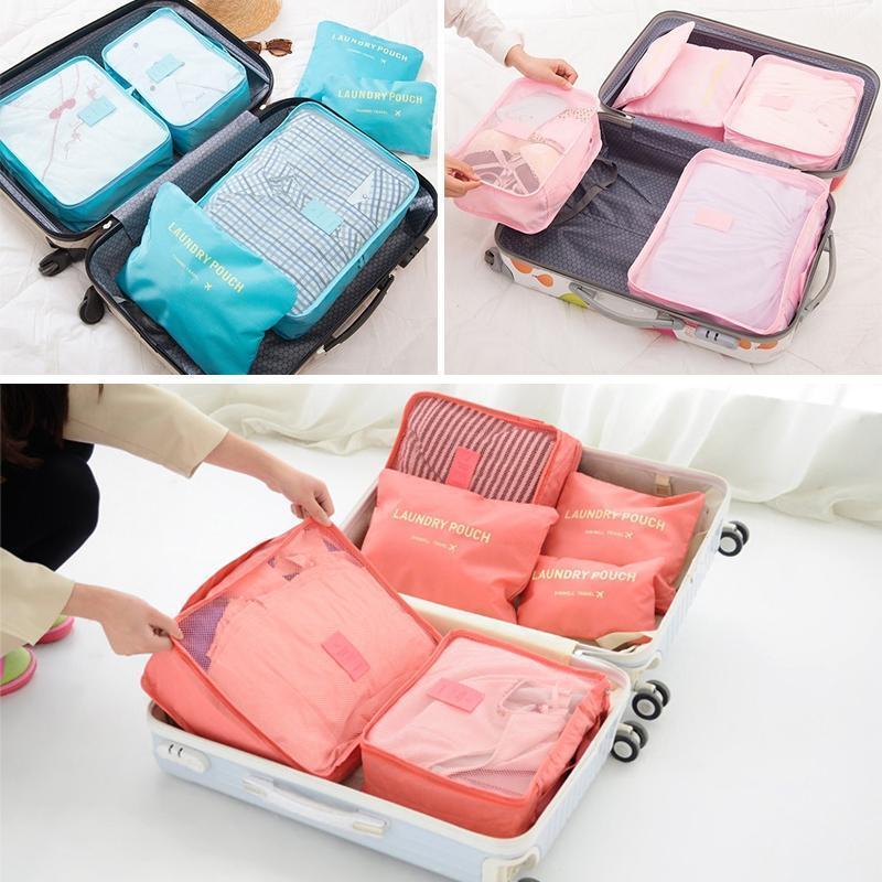 Women's Multifunctional Waterproof Polyester Travel Packing Cube Set