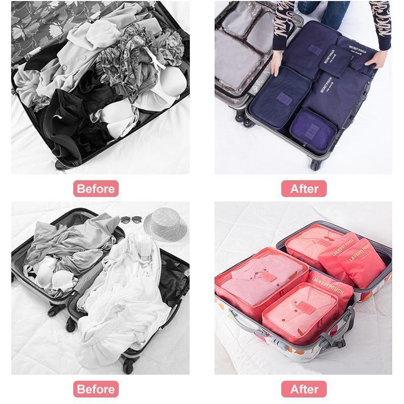 Women's Multifunctional Waterproof Polyester Travel Packing Cube Set