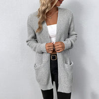 Women's Open Front Long Sleeve Cardigan