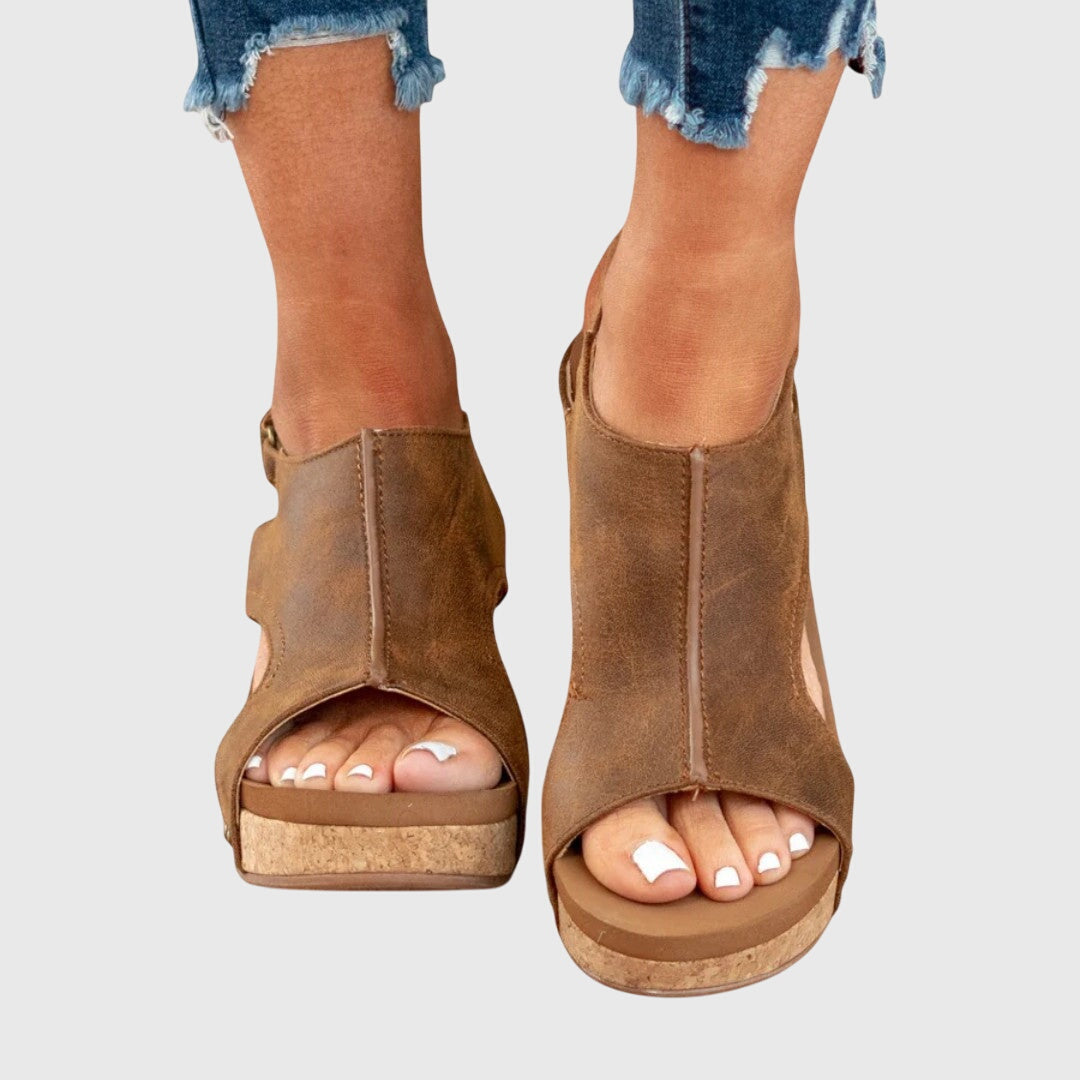 Women's Orthopedic Sandals with Cushioned Insole and Adjustable Buckle
