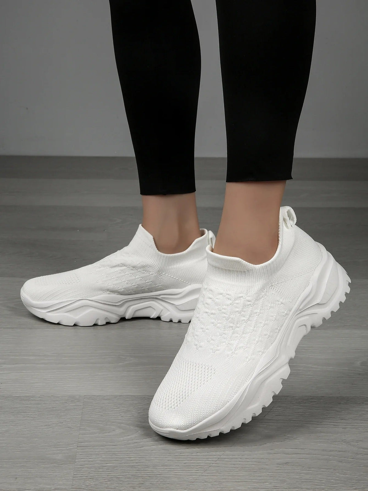 Women's Orthopedic Slip-On Sneakers - Orange White