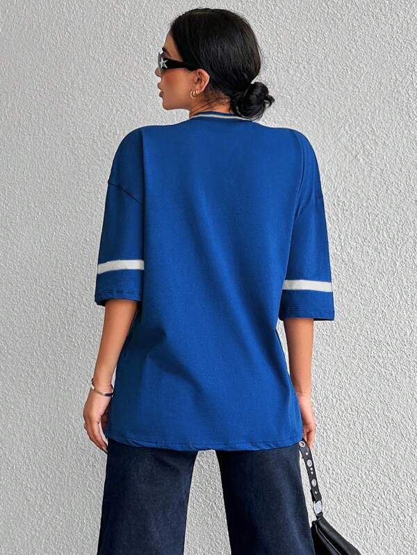 Women's Oversized Casual Baseball Football Shirt