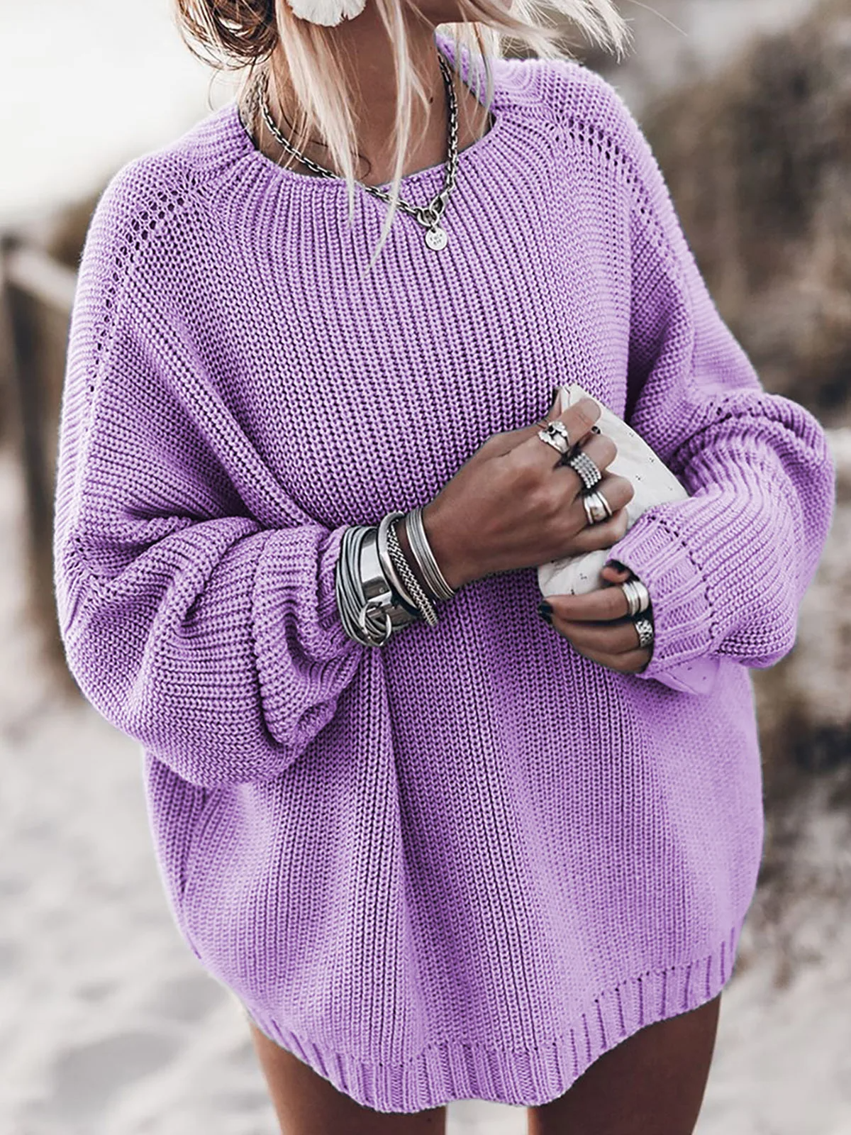 Women's Oversized Crewneck Sweater