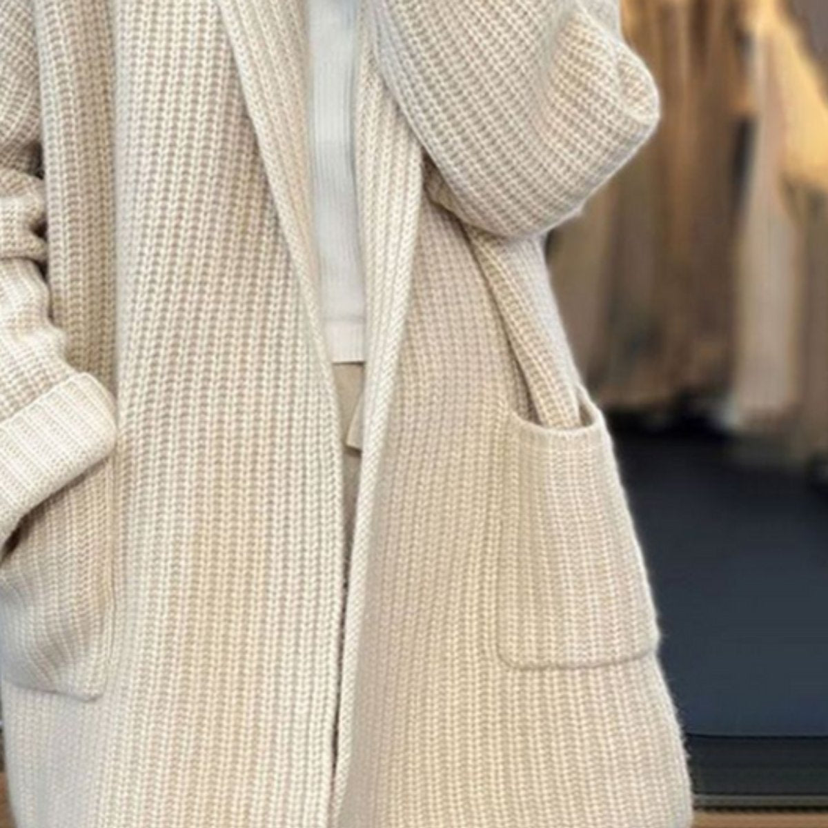 Women's Oversized Open-Front Cardigan Sweater Coat