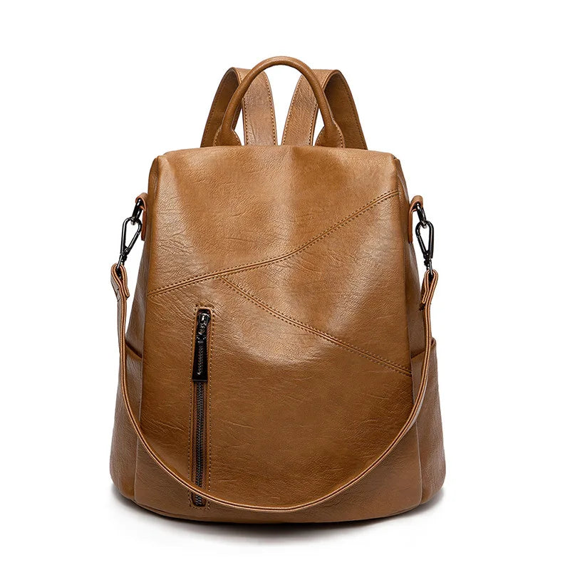 Women's Patchwork Anti-Theft Travel Backpack