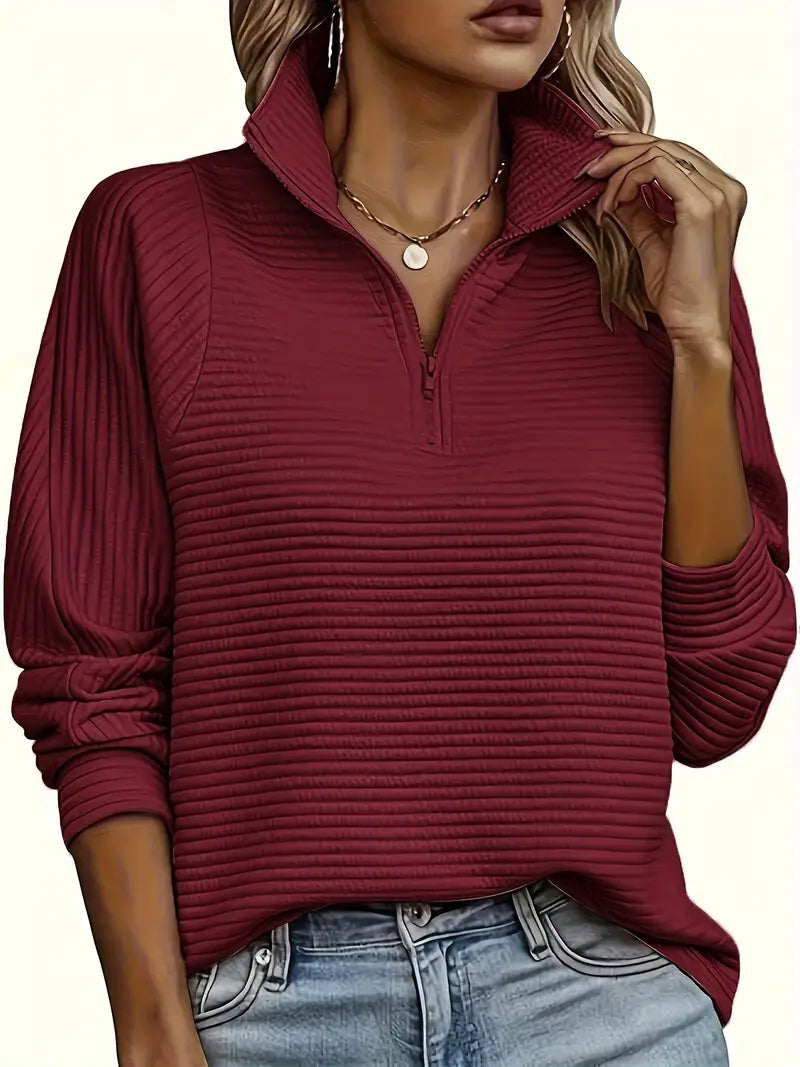 Women's Quarter-Zip Pullover Sweater
