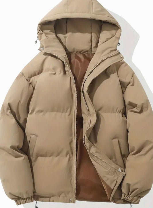 Women's Quilted Hooded Zip-Up Puffer Winter Jacket