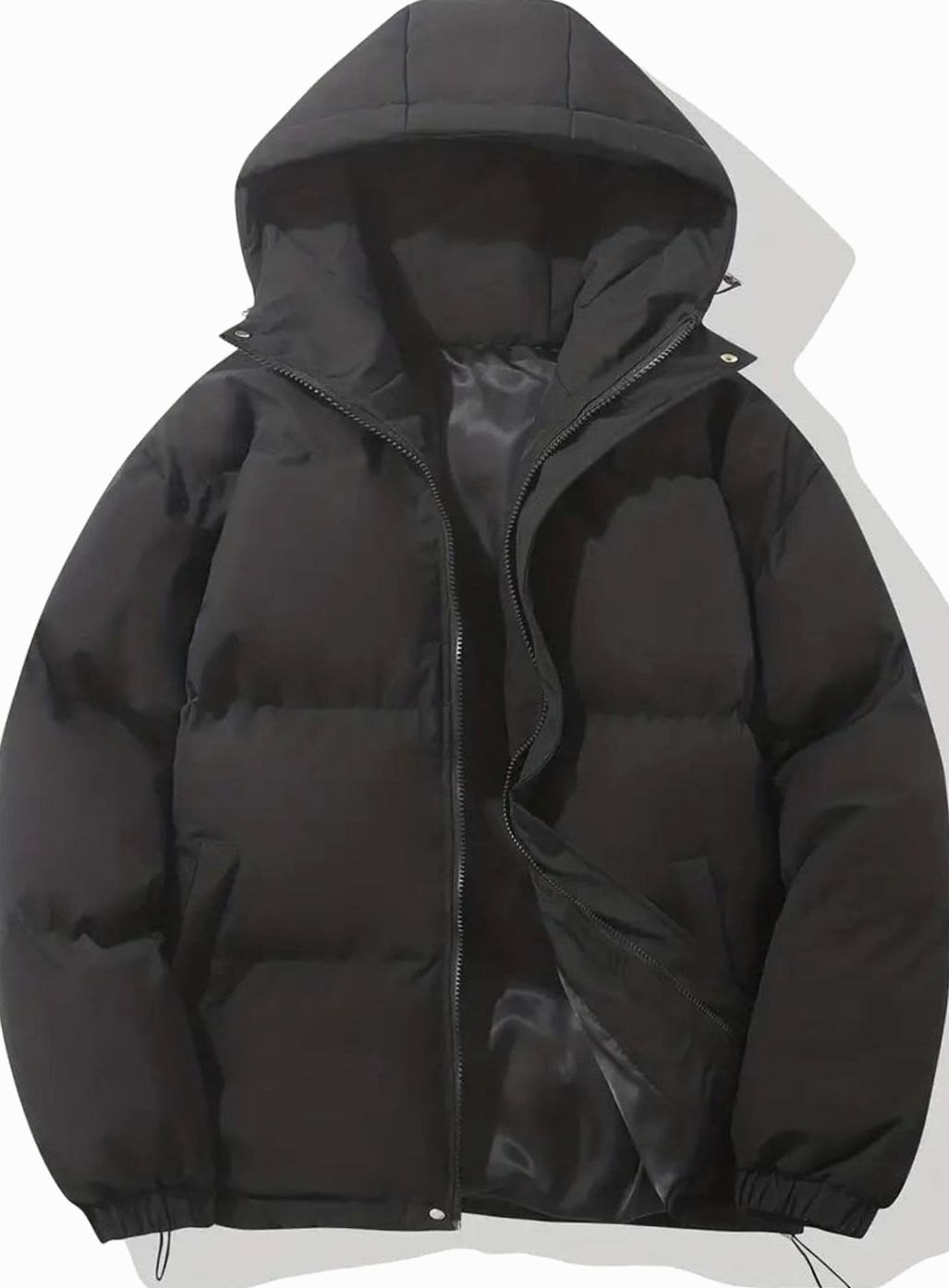 Women's Quilted Hooded Zip-Up Puffer Winter Jacket