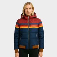 Women's Retro Multicolour Quilted Jacket
