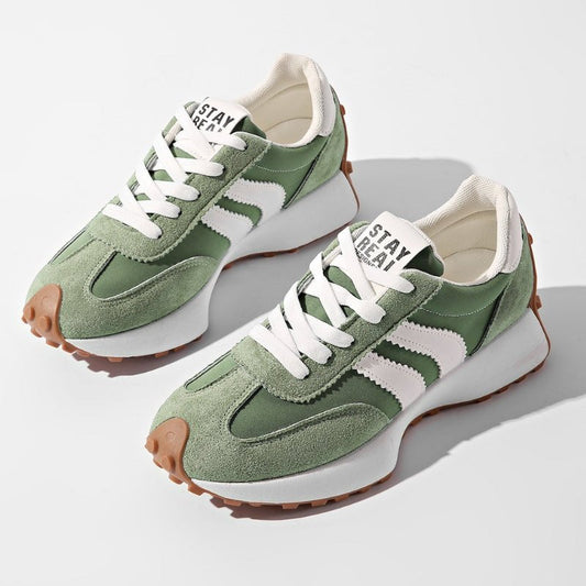 Women's Retro Platform Chunky Lace-Up Sneakers