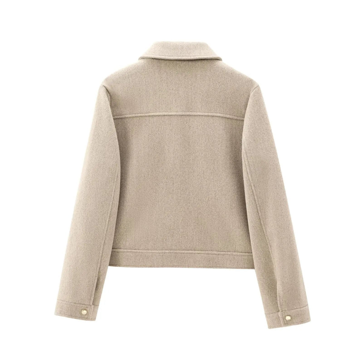 Women's Short Zip-Front Bomber Jacket with Cuffs