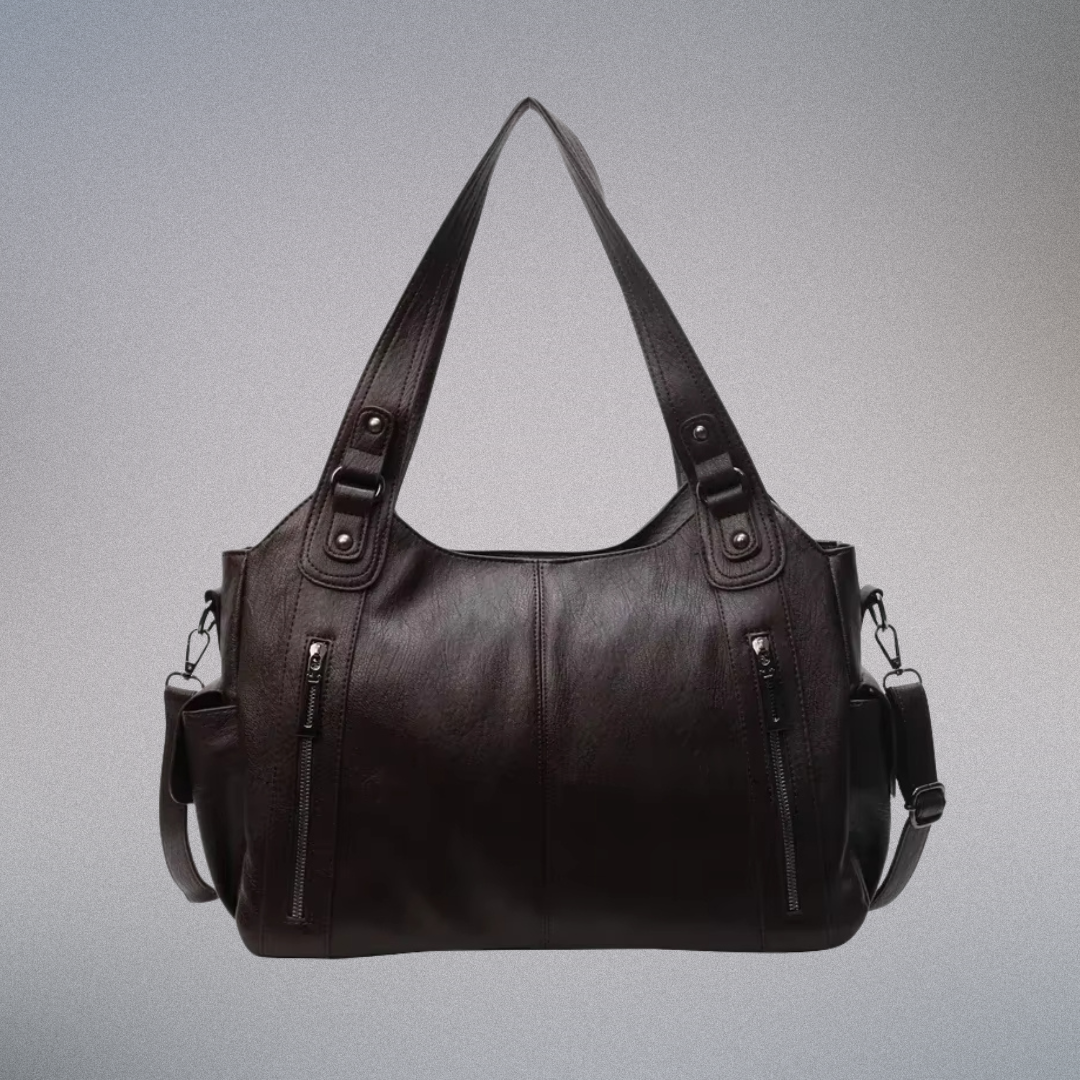 Women's Shoulder Bag with Metal Accents
