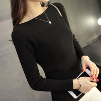 Women's Slim Fit Jumper with Boat Neckline