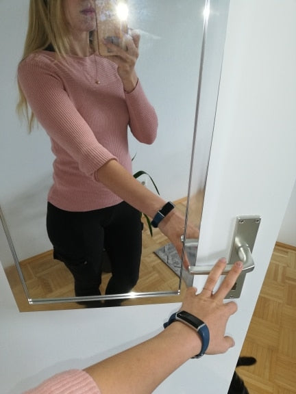 Women's Slim Fit Jumper with Boat Neckline