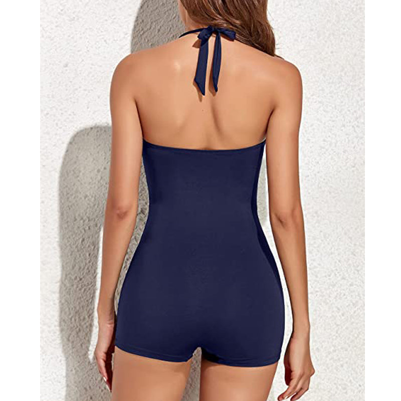 Women's Sporty Boyleg Swimsuit - Quick-Drying