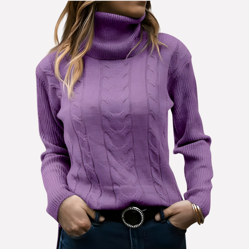 Women's Turtleneck Pullover - Relaxed Everyday Style