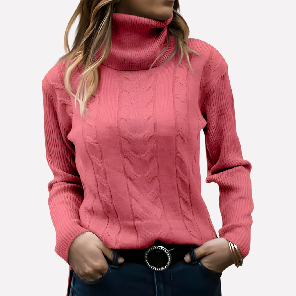 Women's Turtleneck Pullover - Relaxed Everyday Style