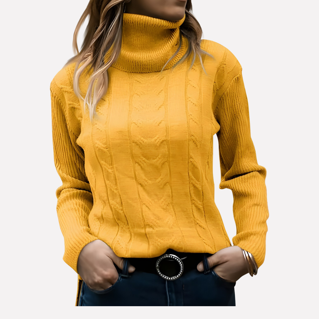 Women's Turtleneck Pullover - Relaxed Everyday Style