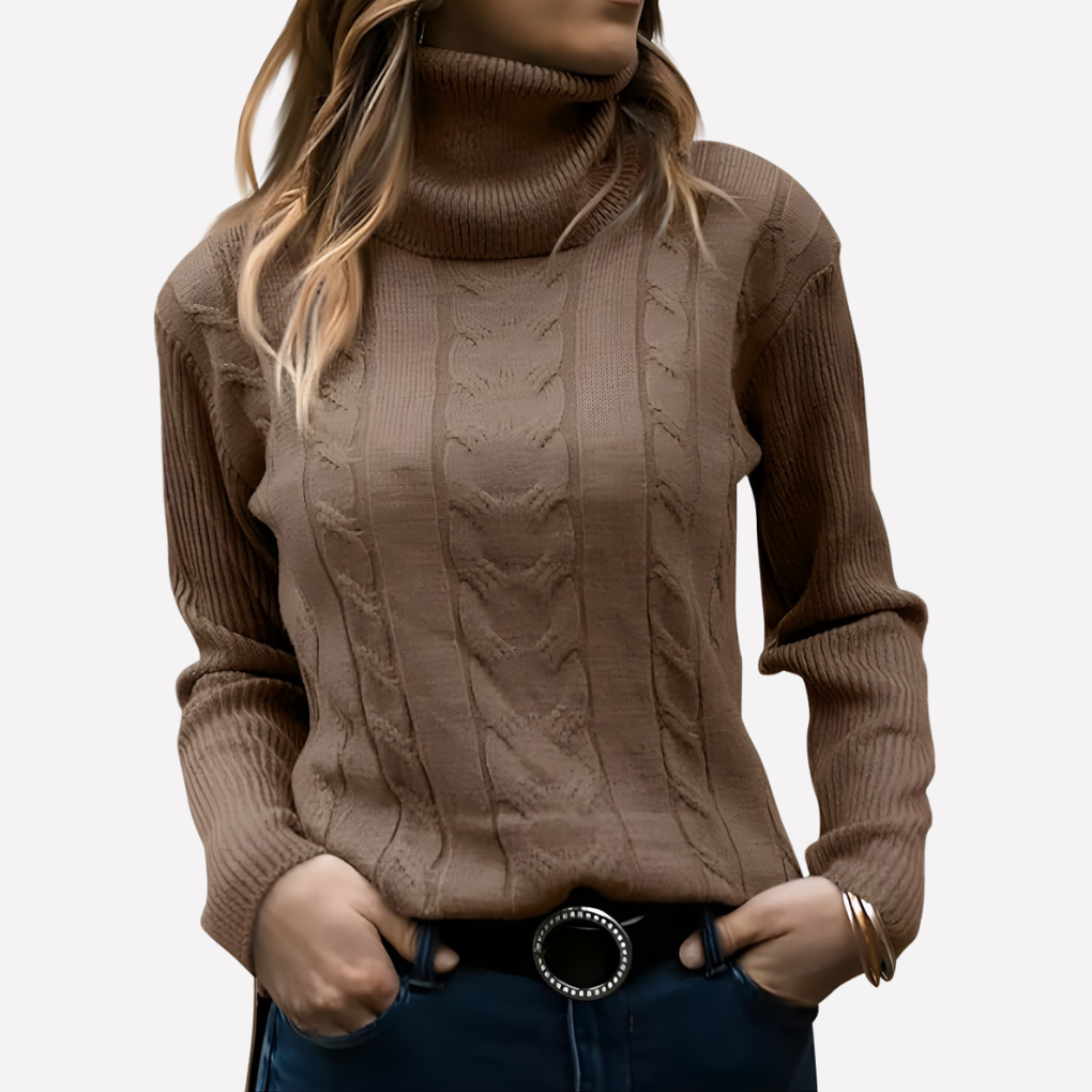 Women's Turtleneck Pullover - Relaxed Everyday Style
