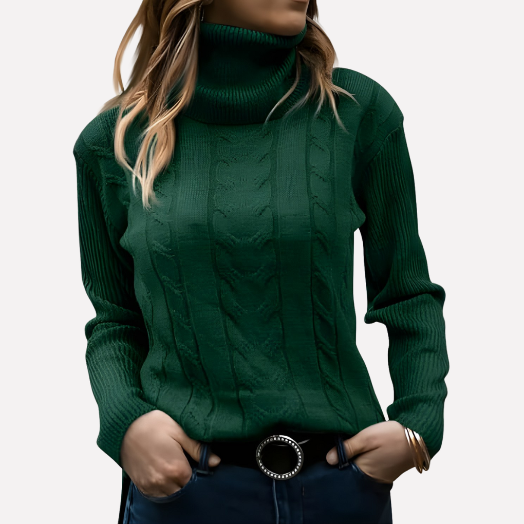 Women's Turtleneck Pullover - Relaxed Everyday Style