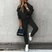 Women's Two-Piece Tracksuit Set with Jacket and Relaxed-Fit Pants