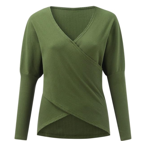Women's V-Neck Wrap Front Sweater